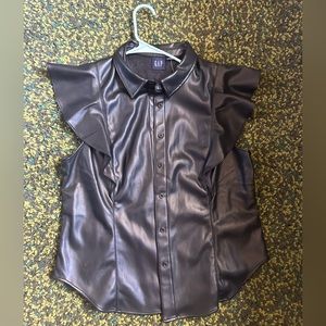 Gap Leather Blouse